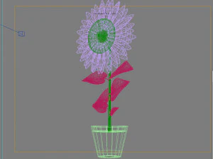 Sunflower flower plant isolated 3D Model