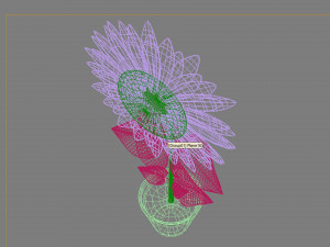 Sunflower flower plant isolated 3D Модель