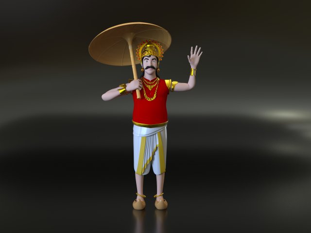 King mahabali Model 3D .c4d .max .obj .3ds .fbx .stl .blend 