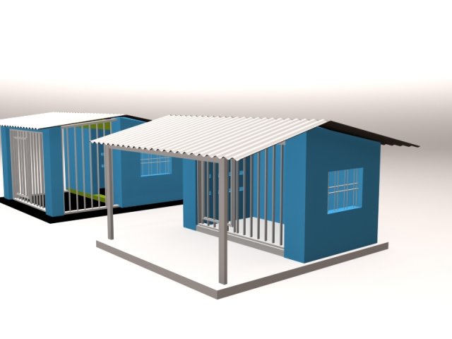 Dog cage 3D Model .c4d .max .obj .3ds .fbx .stl .blend
