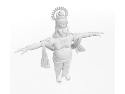 King Mahabali t pose Model 3D