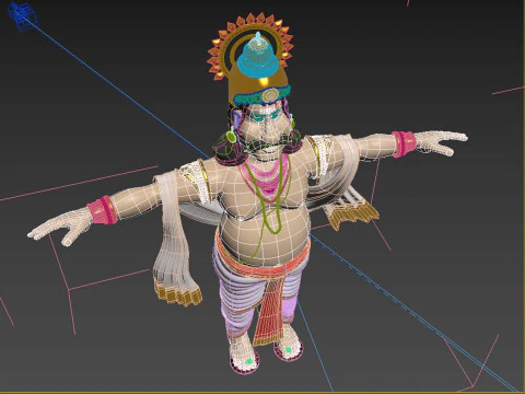 King Mahabali t pose 3D Model