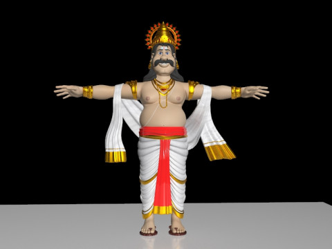 King Mahabali t pose Model 3D