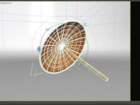 Olakuda traditional umbrella 3D Model