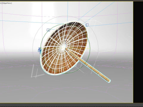 Olakuda traditional umbrella 3D Model
