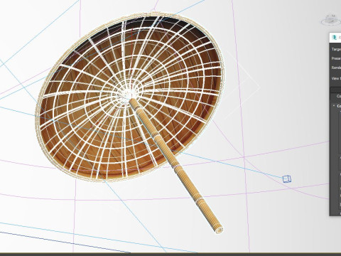 Olakuda traditional umbrella 3D Model