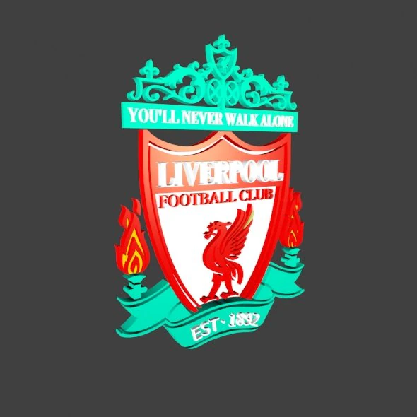 liverpool fc 3d logo 3D Model .c4d .max .obj .3ds .fbx .stl .blend 