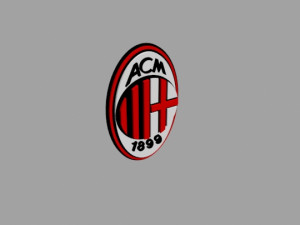 ac milan fc 3d logo 3D मॉडल