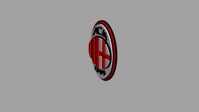 ac milan fc 3d logo 3D Model in Sports Equipment 3DExport