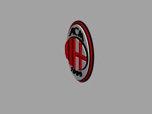 ac milan fc 3d logo 3D मॉडल