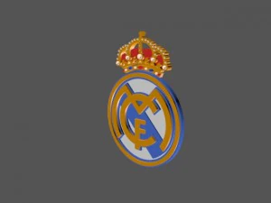 real madrid fc 3d logo or badge 3D Model