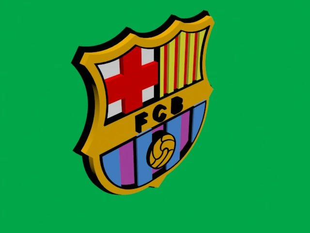 barcelona fc 3d logo emblem 3D Print Model .c4d .max .obj .3ds .fbx .stl .blend