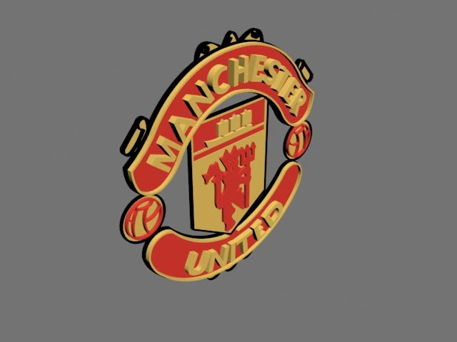 manchester united fc 3d logo emblem 3D Model .c4d .max .obj .3ds .fbx .stl .blend