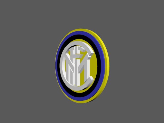 inter milan fc 3d logo or badge 3D Print Model