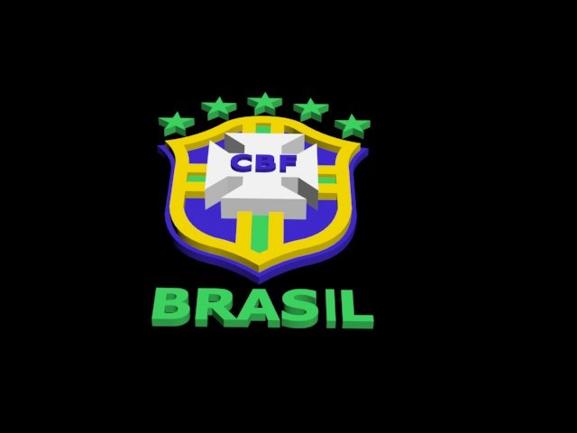 brasil national football team 3d logo 3Dモデル .c4d .max .obj .3ds .fbx .stl .blend 