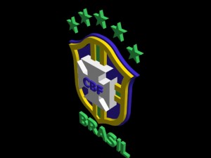 brasil national football team 3d logo 3Dモデル