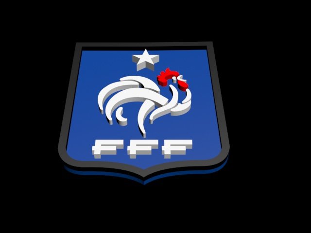 France National Football Team 3d Logo 3d Model In Signs And Logos 3dexport