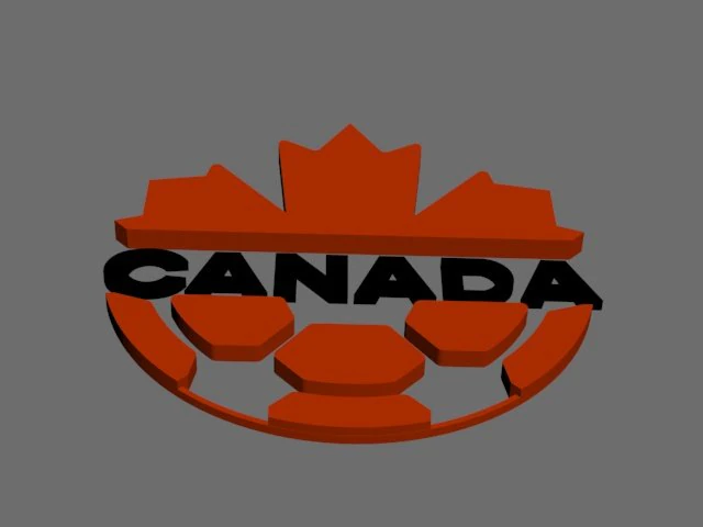 canada football national team 3d logo 3D Model .c4d .max .obj .3ds .fbx .stl .blend 