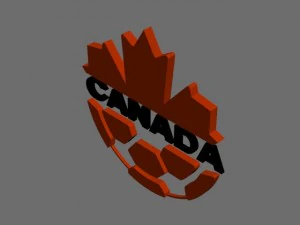 canada football national team 3d logo 3D Model