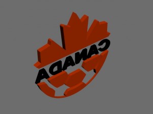 canada football national team 3d logo Modelo 3D