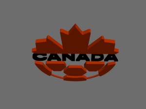 canada football national team 3d logo Modelo 3D