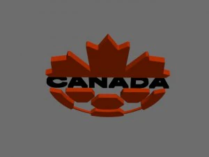 canada football national team 3d logo 3D Model
