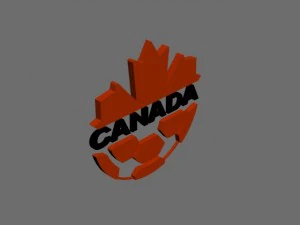 canada football national team 3d logo 3D Model