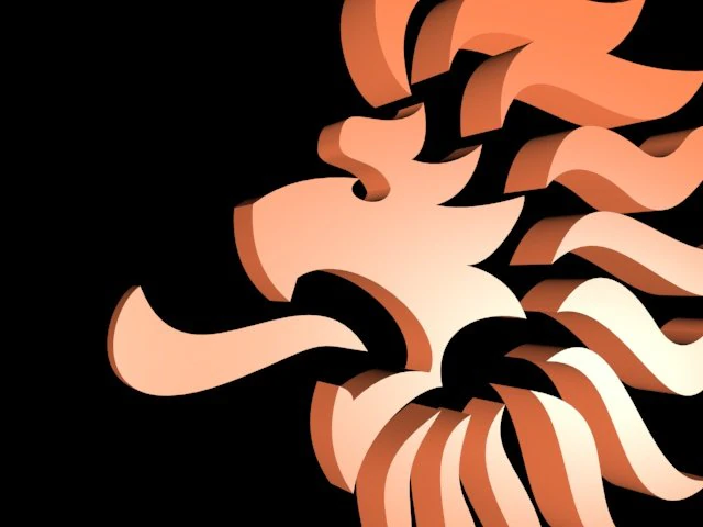 logotipo 3d del equipo nacional de f&uacute;tbol de holanda Modelo 3D .c4d .max .obj .3ds .fbx .stl .blend 