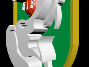 logotipo 3D da sele&ccedil;&atilde;o nacional de futebol da Costa do Marfim Modelo 3D