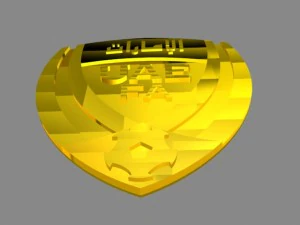 emirat arab national football team 3d logo 3D Model