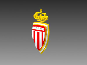 as monaco fc badge logo - league one Modèles 3D en vedette