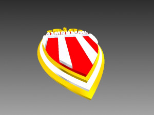 as monaco fc badge logo - league one Modèles 3D en vedette