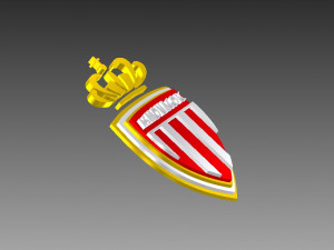 as monaco fc badge logo - league one Modèles 3D en vedette