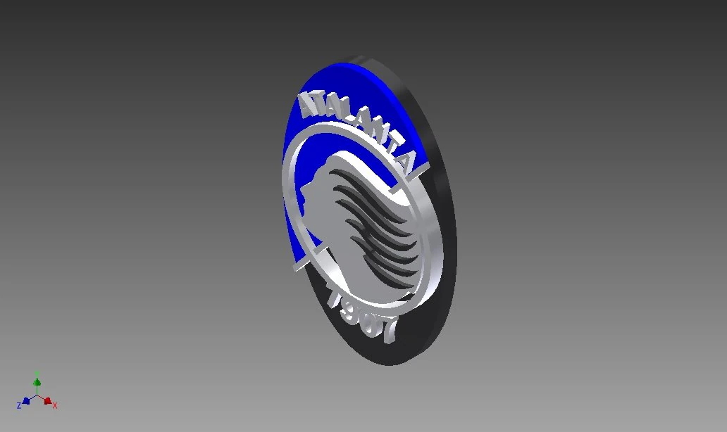 atalanta bergamo calcio 3d logo 3D Print Model .c4d .max .obj .3ds .fbx .stl .blend 
