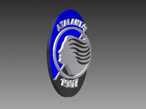 atalanta bergamo calcio 3d logo 3D Print Model