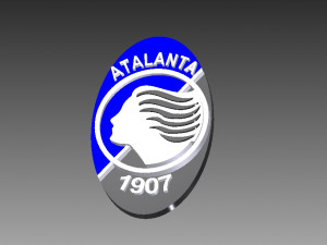 atalanta bergamo calcio 3d logo 3D प्रिंट मॉडल