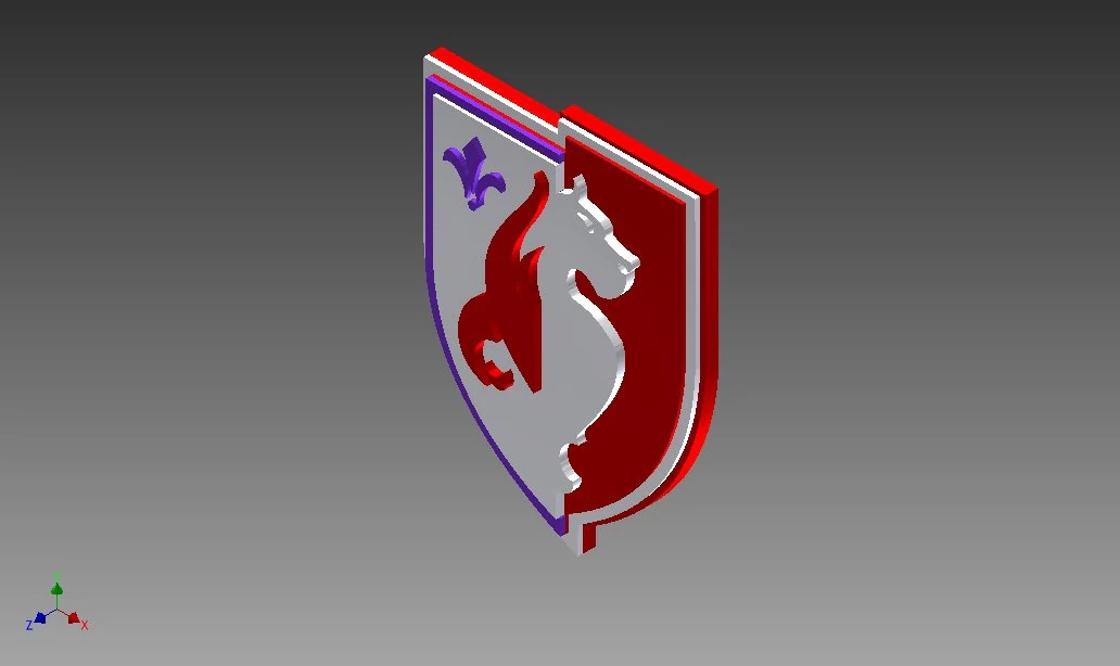 lille 3d logo or badge 3D Print Model .c4d .max .obj .3ds .fbx .stl .blend