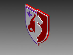 lille 3d logo or badge 3D Print Model