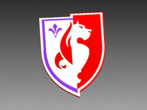 lille 3d logo or badge 3D Print Model
