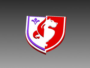 lille 3d logo or badge Modelo de Impressão 3D