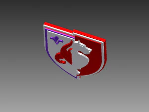 lille 3d logo or badge 3D Print Model
