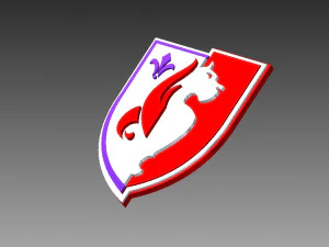 lille 3d logo or badge 3D Print Model