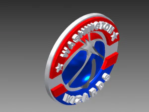 washington wizards badge 3D Print Model