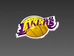 la lakers badge 3D Print Model