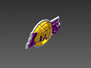 la lakers badge 3D Print Model