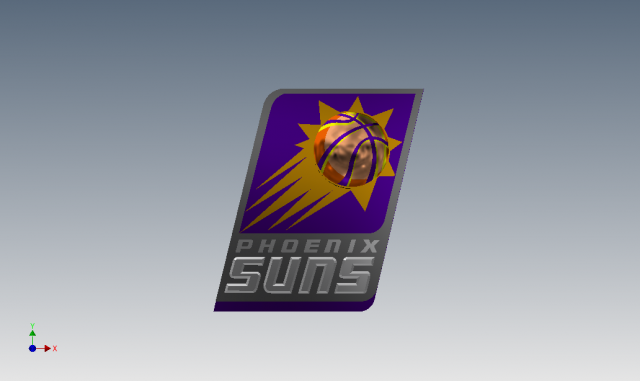 phoenix suns badge 3Dモデル .c4d .max .obj .3ds .fbx .stl .blend 