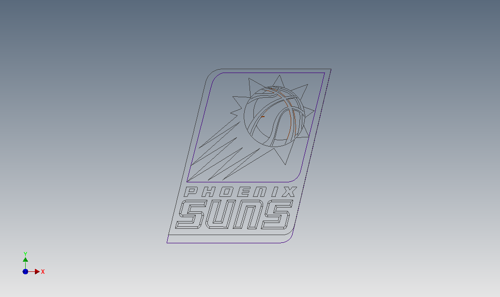 phoenix suns logo 3d