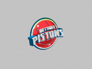 detroit pistons logo emblem 3D मॉडल