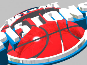 detroit pistons logo emblem 3D मॉडल