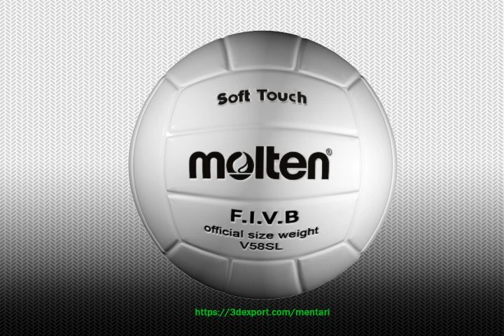 molten volley ball 3D Model .c4d .max .obj .3ds .fbx .stl .blend 